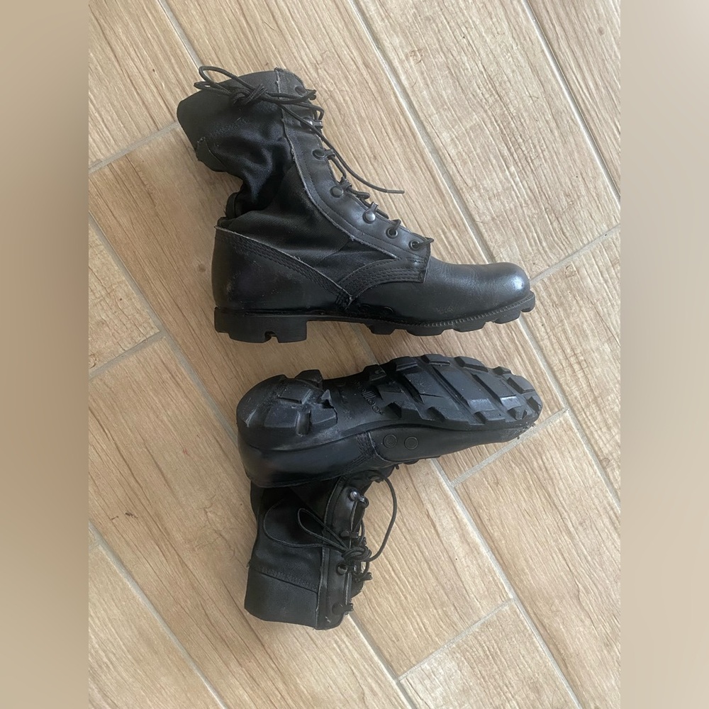 Wellco Black Military Combat Boots Size 8R